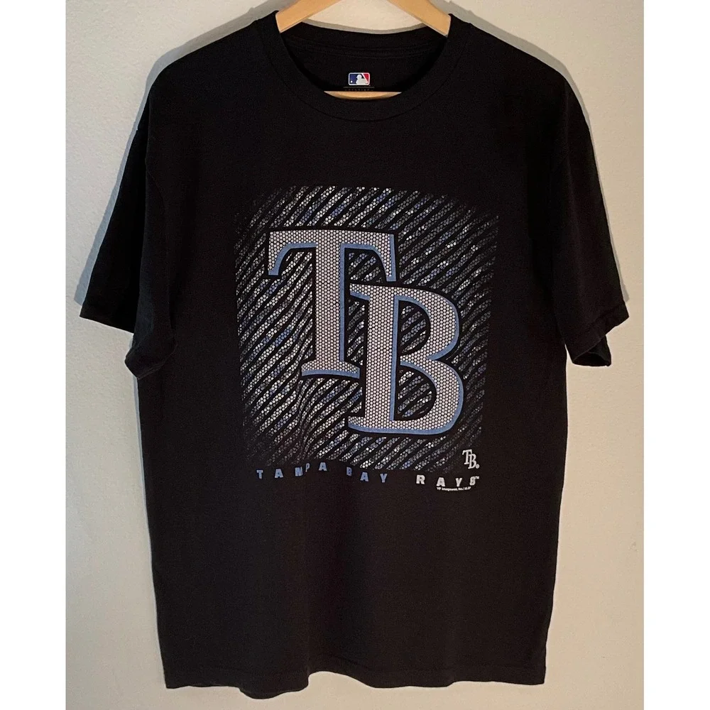 Tampa Bay Rays MLB Baseball T Shirt Mens Large Black Graphic Tee‎